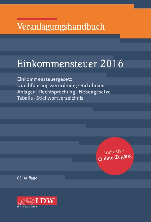 Veranlagungshandbuch Einkommensteuer 2016 - 