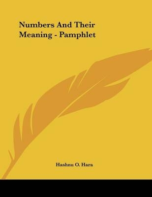 Numbers And Their Meaning - Pamphlet - Hashnu O Hara