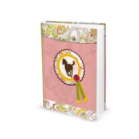 Notizbuch "Pferd" pink (Hardcover A5, Blankoseiten)