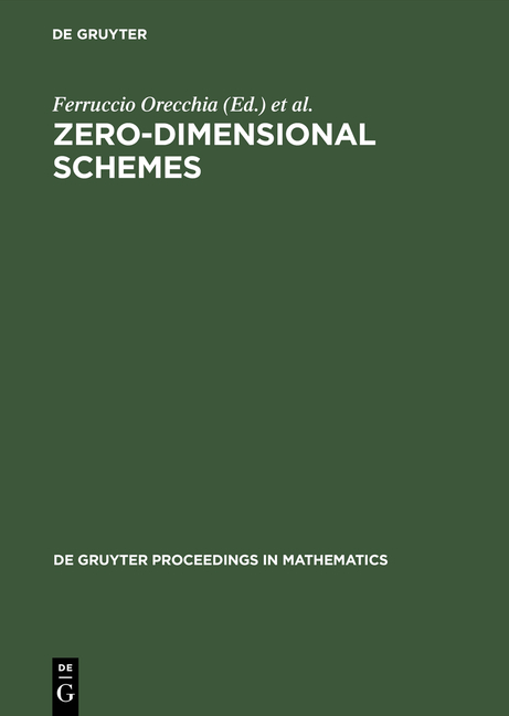 Zero-Dimensional Schemes - 