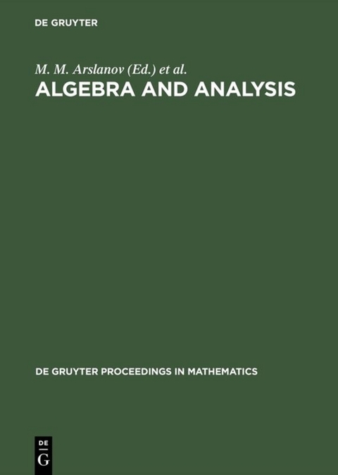 Algebra and Analysis - 