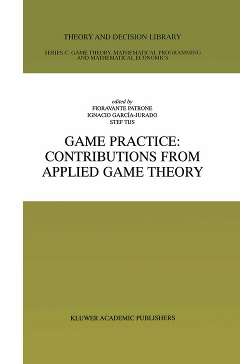 Game Practice: Contributions from Applied Game Theory - 