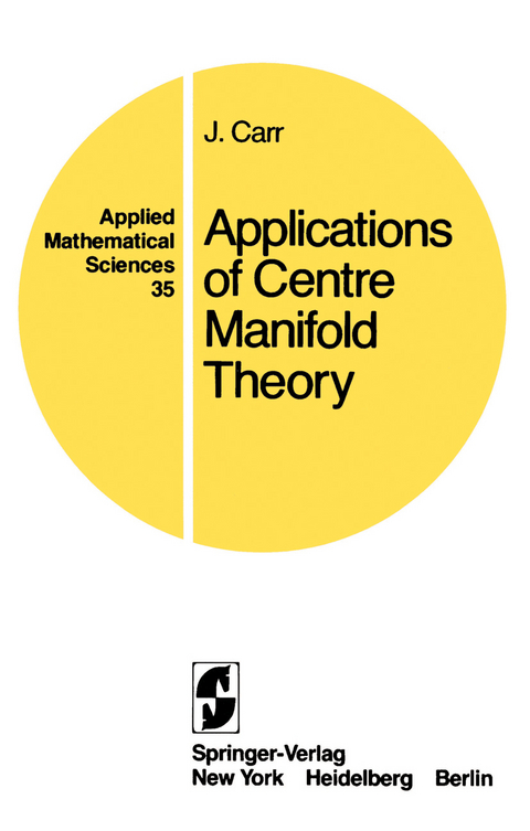 Applications of Centre Manifold Theory - J. Carr