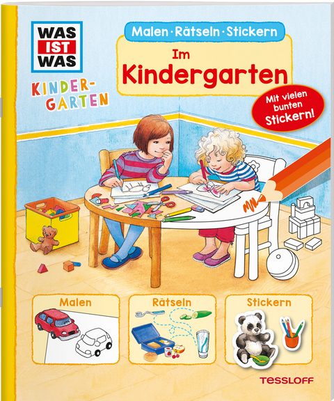 WAS IST WAS Kindergarten Malen Rätseln Stickern Im Kindergarten - Monika Ehrenreich, Elisabeth Kiefmann