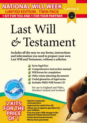 Last Will and Testament Kit Limited Edition Twinpack - 