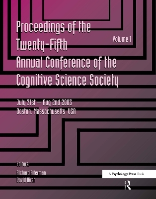 Proceedings of the 25th Annual Cognitive Science Society - 