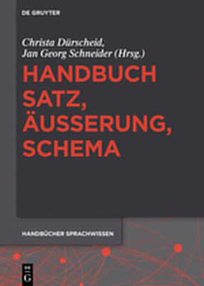 Handbuch Satz, Äußerung, Schema - 