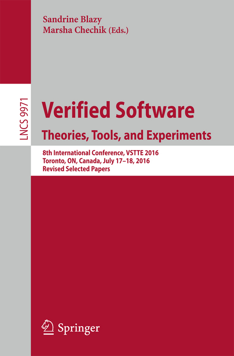 Verified Software. Theories, Tools, and Experiments - 