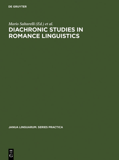 Diachronic Studies in Romance Linguistics - 