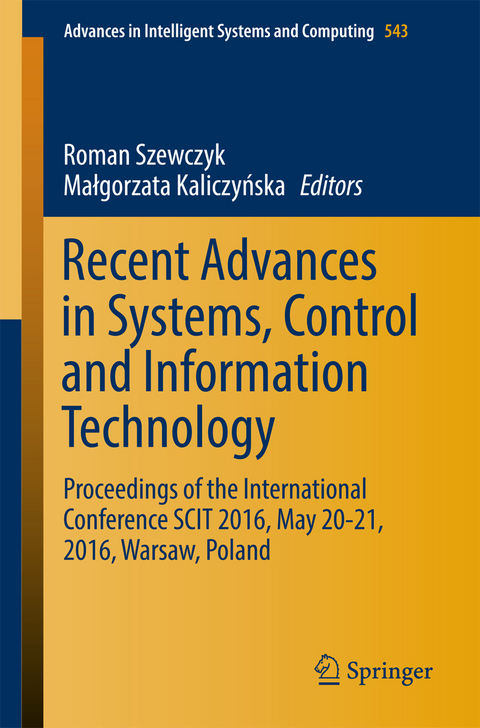 Recent Advances in Systems, Control and Information Technology - 