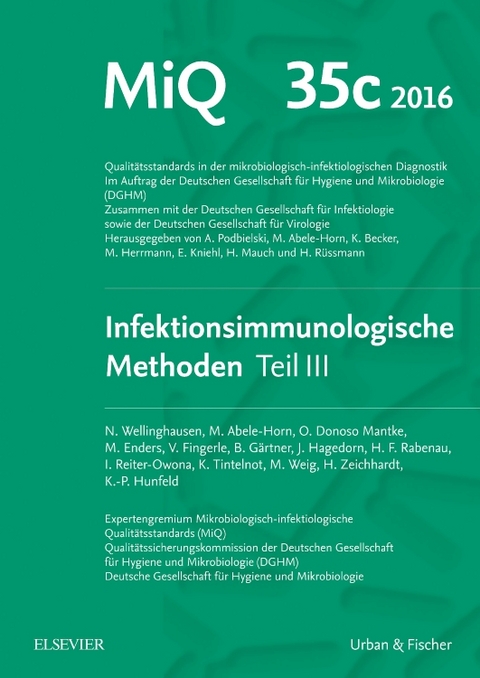 MIQ Heft: 35c Infektionsimmunologische Methoden Teil 3 - Klaus-Peter Hunfeld