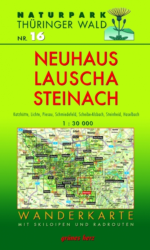 Wanderkarte Neuhaus, Lauscha, Steinach - 