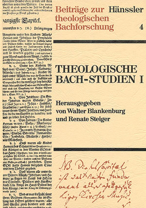 Theologische Bach-Studien I - 