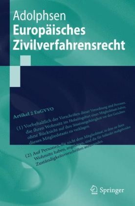 Europäisches Zivilverfahrensrecht - Jens Adolphsen