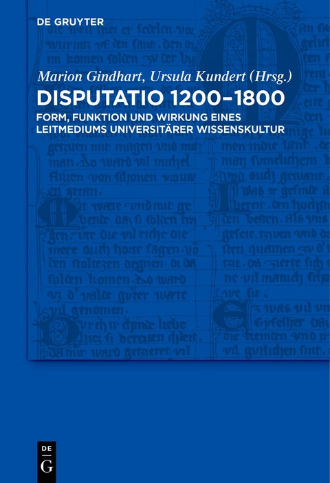 Disputatio 1200–1800 - 