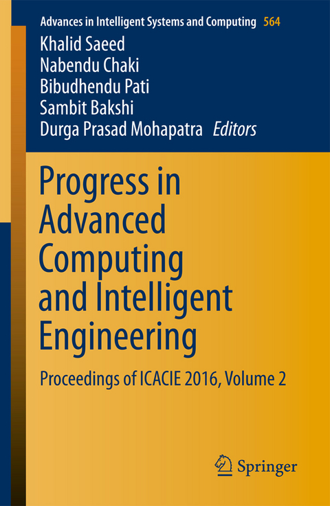 Progress in Advanced Computing and Intelligent Engineering - 