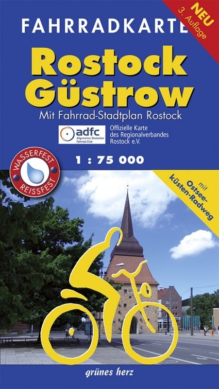 Fahrradkarte Rostock, Güstrow - 