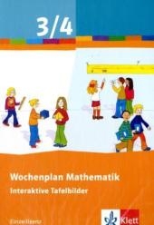 Wochenplan Mathematik / Tafelbilder 3./4. Schuljahr. Einzelversion