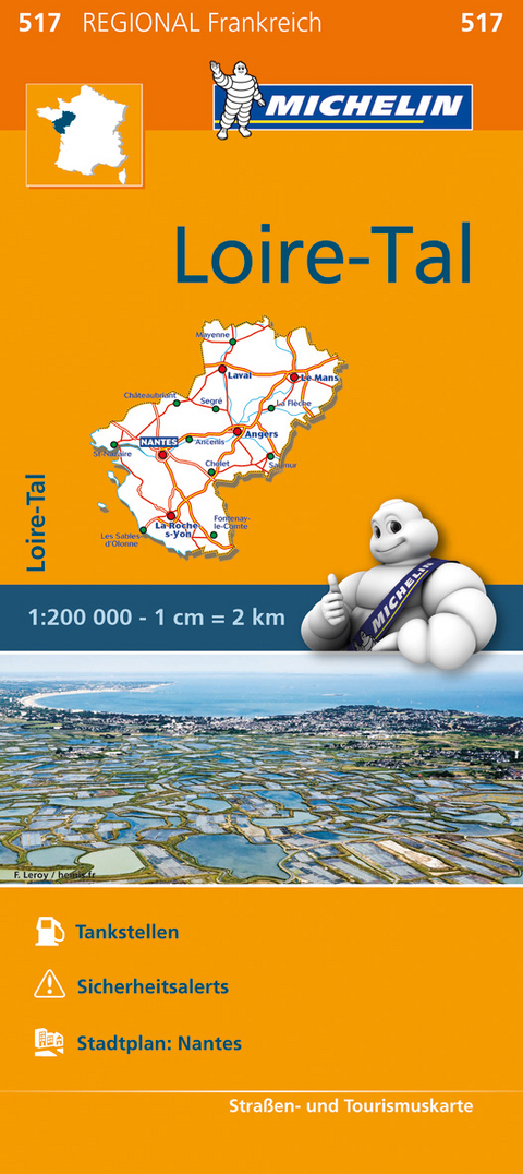 Michelin Karte Loire-Tal. Pays de la Loire