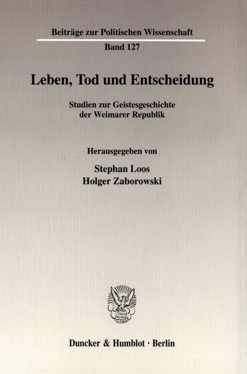 Leben, Tod und Entscheidung. - 