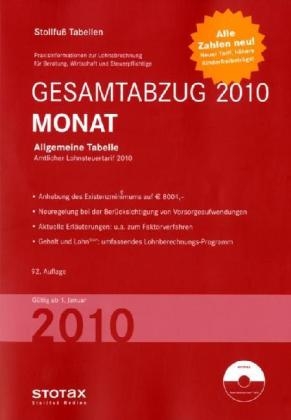 Gesamtabzugstabelle 2010