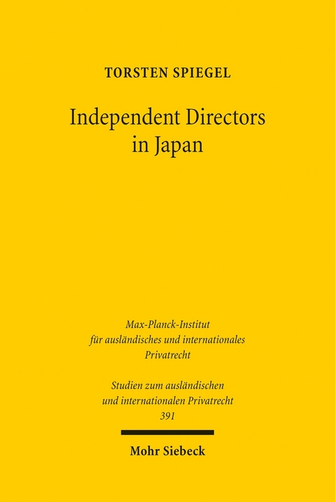 Independent Directors in Japan -  Torsten Spiegel