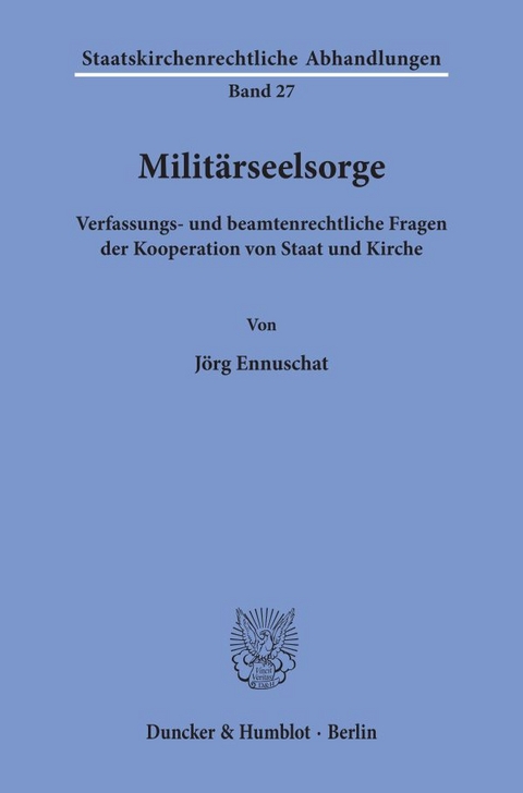 Militärseelsorge. - Jörg Ennuschat