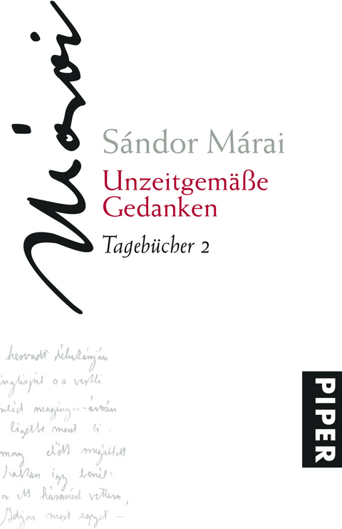 Unzeitgemäße Gedanken - Sándor Márai