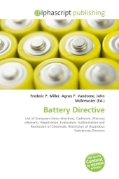 Battery Directive - Frederic P Miller, Agnes F Vandome, John McBrewster