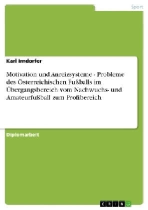 Motivation und Anreizsysteme - Probleme des Österreichischen Fußballs im Übergangsbereich vom Nachwuchs- und Amateurfußball zum Profibereich - Karl Irndorfer