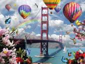 Heißluftballons an der Golden Gate Bridge (Puzzle) - Lori Schory