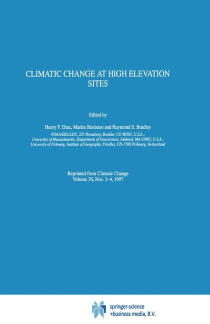 Climatic Change at High Elevation Sites - 