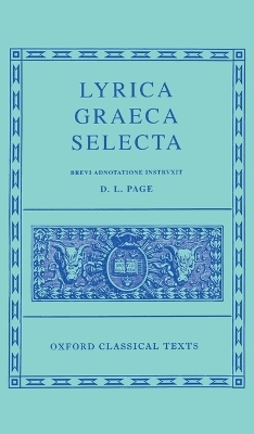 Lyrica Graeca Selecta - 