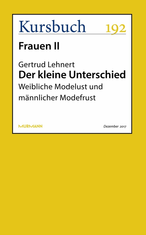 Der kleine Unterschied -  Gertrud Lehnert