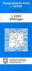 Topographische Karte Niedersachsen Wittingen