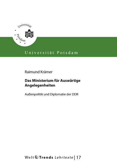 Das Ministerium für Auswärtige Angelegenheiten - Raimund Krämer