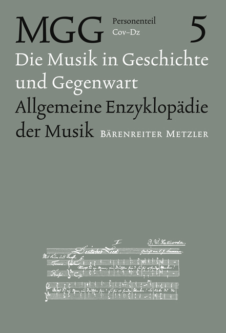 Die Musik in Geschichte und Gegenwart (MGG) / Musik in Geschichte und Gegenwart: allgemeine Enzyklopädie der Musik, Personenteil, Band 5