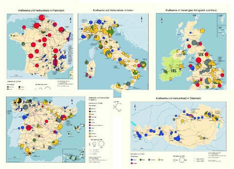 Kraftwerke und Verbundnetze in Europa. 14 Detailkarten europäischer Staaten mit insgesamt über 1000 Kraftwerken ab 100 MW sowie Höchstspannungsnetze. (CD-ROM) - Kartenset - Jörg Schneider, Gunter Kuhs