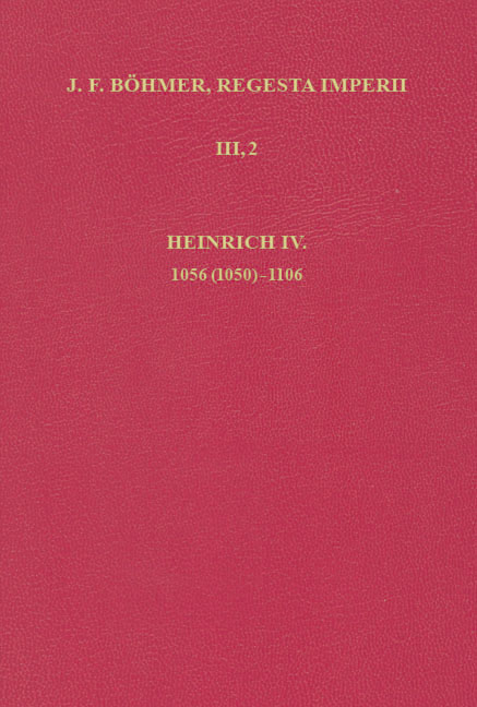 J. F. Böhmer, Regesta Imperii