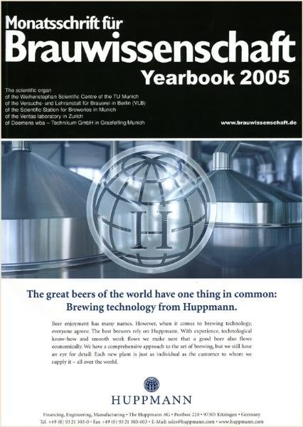 Monatsschrift für Brauwissenschaft Yearbook 2005