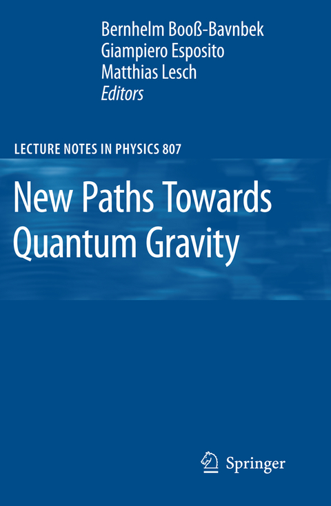 New Paths Towards Quantum Gravity - 