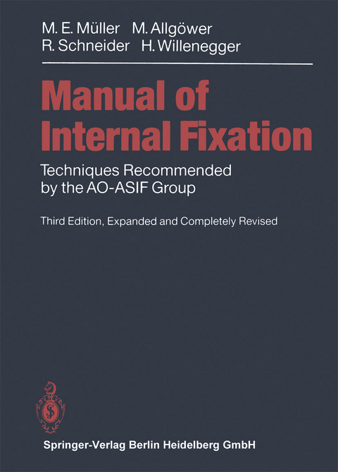 Manual of INTERNAL FIXATION - Maurice E. Müller, Martin Allgöwer, Robert Schneider, Hans Willenegger