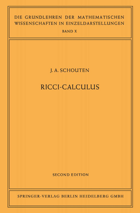 Ricci-Calculus - Jan Arnoldus Schouten