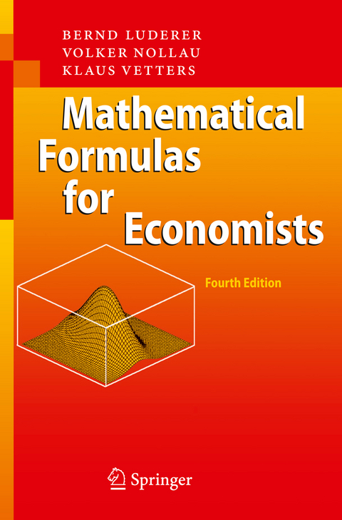 Mathematical Formulas for Economists - Bernd Luderer, Volker Nollau, Klaus Vetters