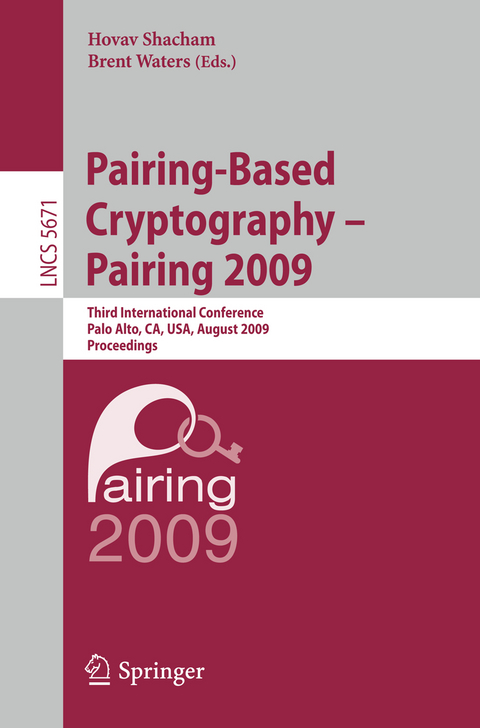 Pairing-Based Cryptography - Pairing 2009 - 