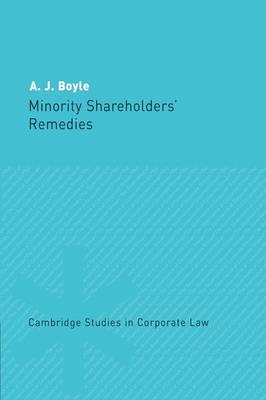 Minority Shareholders' Remedies - A. J. Boyle