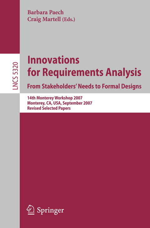 Innovations for Requirement Analysis. From Stakeholders' Needs to Formal Designs - 