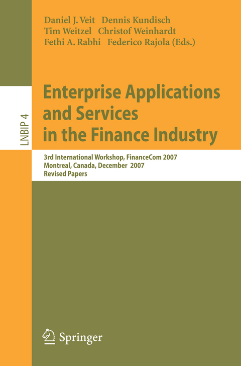 Enterprise Applications and Services in the Finance Industry - 