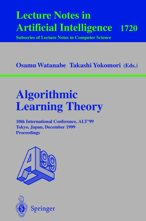 Algorithmic Learning Theory - 