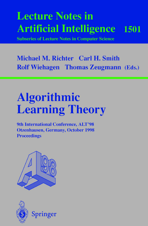 Algorithmic Learning Theory - 